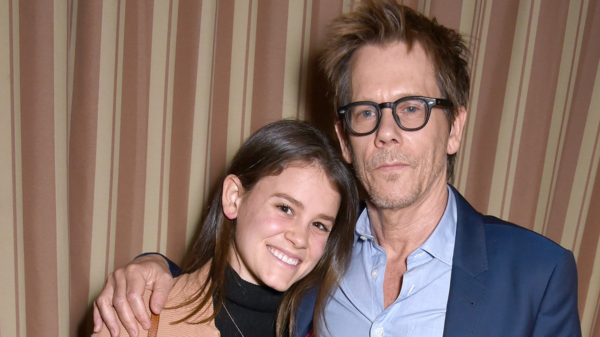 Kevin Bacon and his daughter Sosie hugging