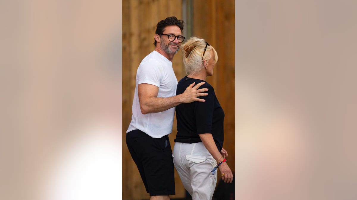 Hugh Jackman and Deborra-Lee Furness arrive at a festival