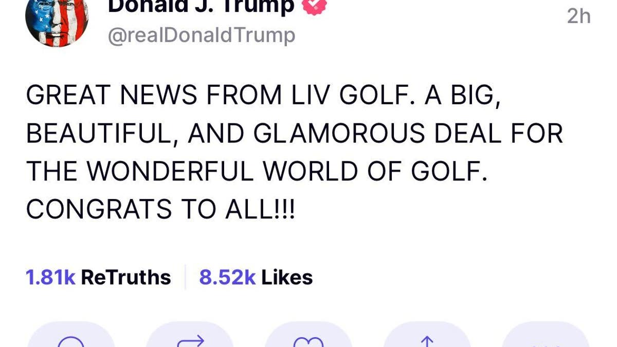 Trump reaction to LIV PGA merger