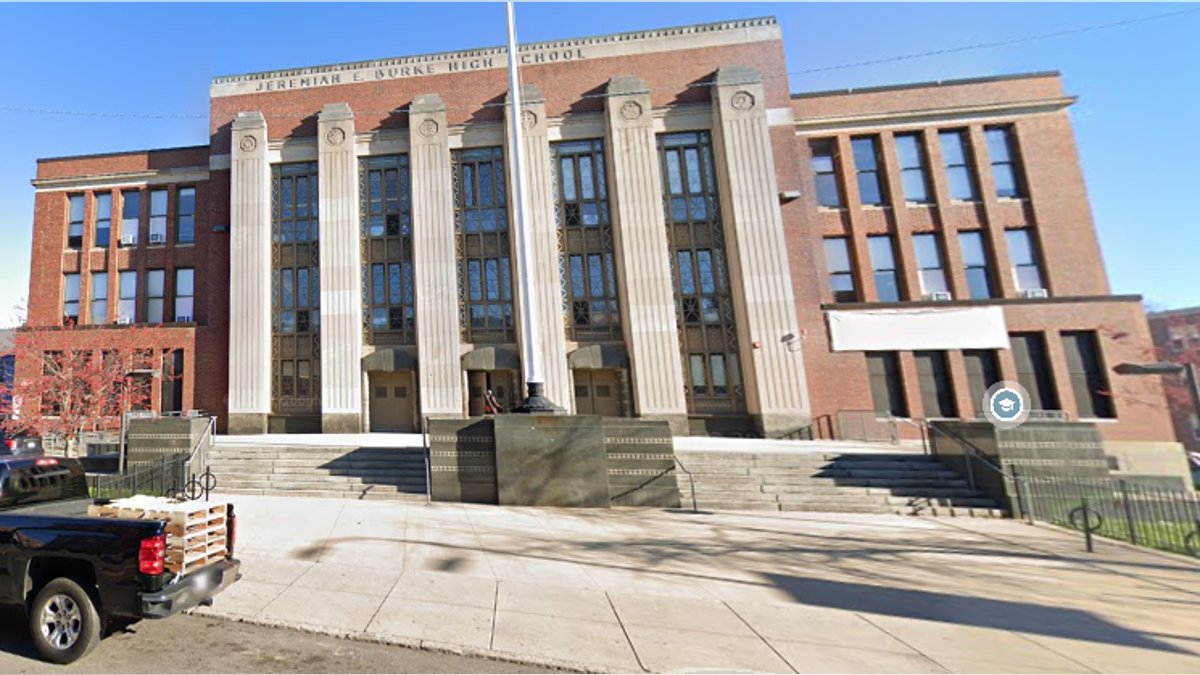 street view toward Jeremiah E. Burke High School