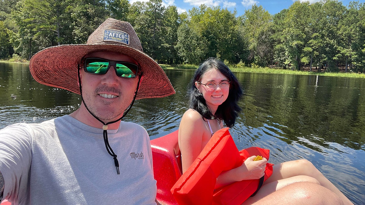 James and Astyn on lake