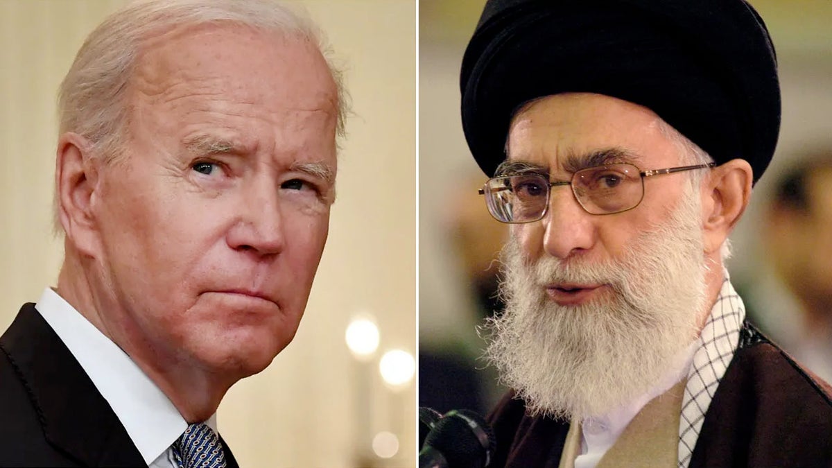 Biden and Ayatollah Ali Khamene