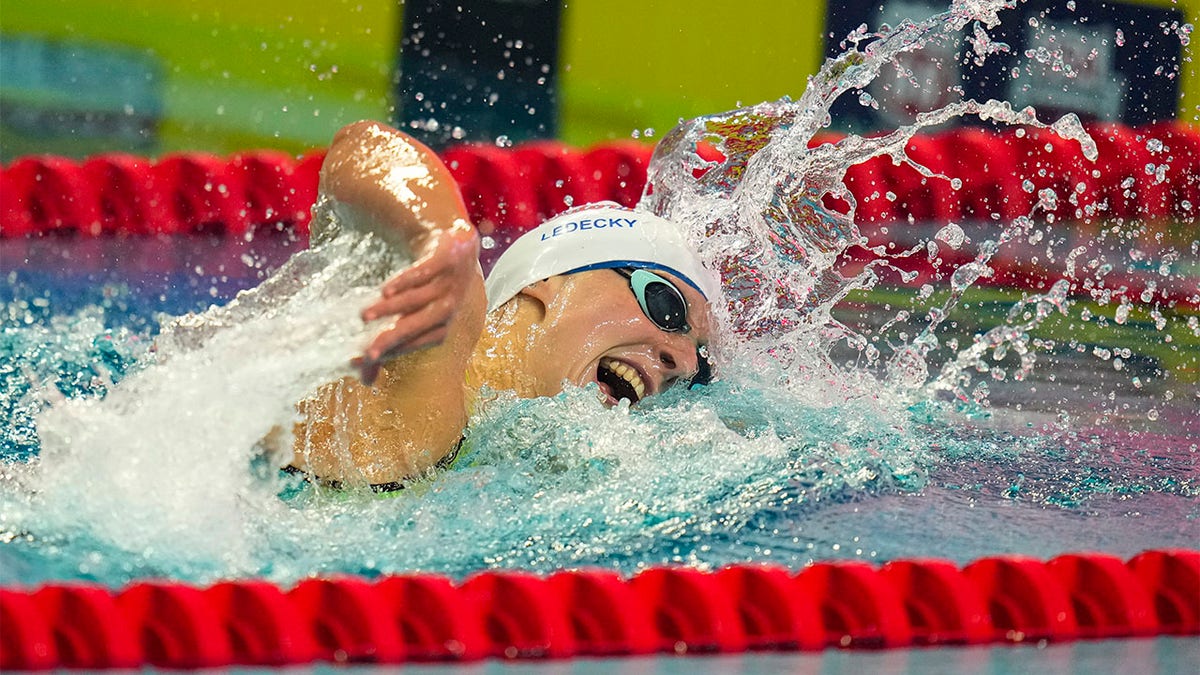 Katie Ledecky swims