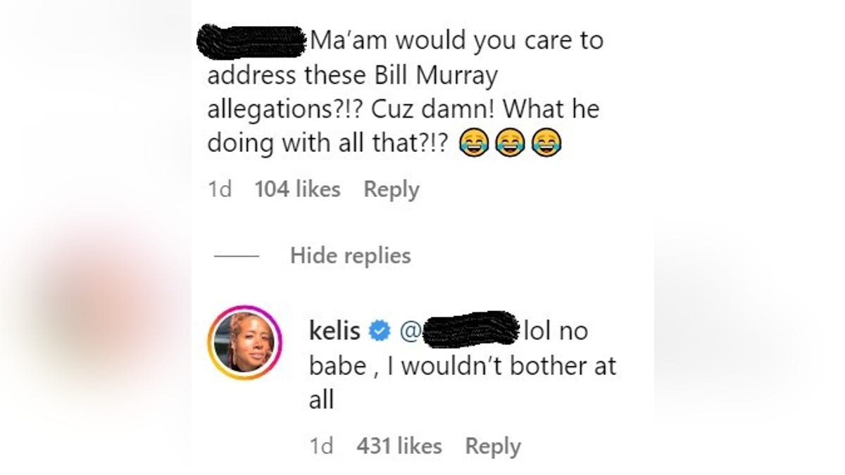 Screengrab of Kelis responding to fan question