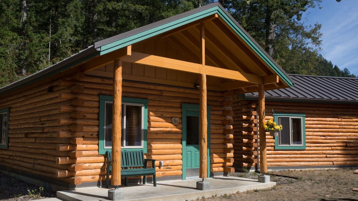 One of the cabins at Lake Crescent's Log Cabin Resort