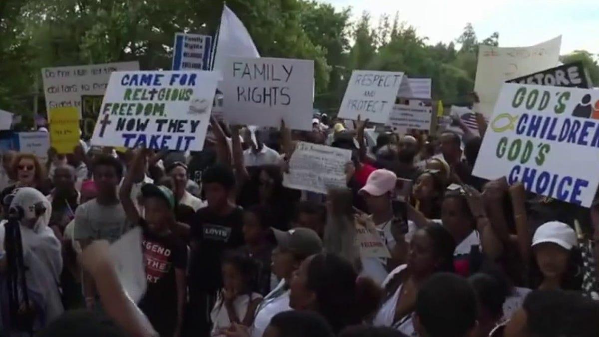 Maryland parents protesting