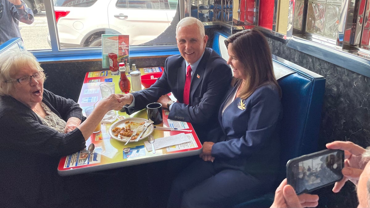 Mike Pence at New Hampshire diner