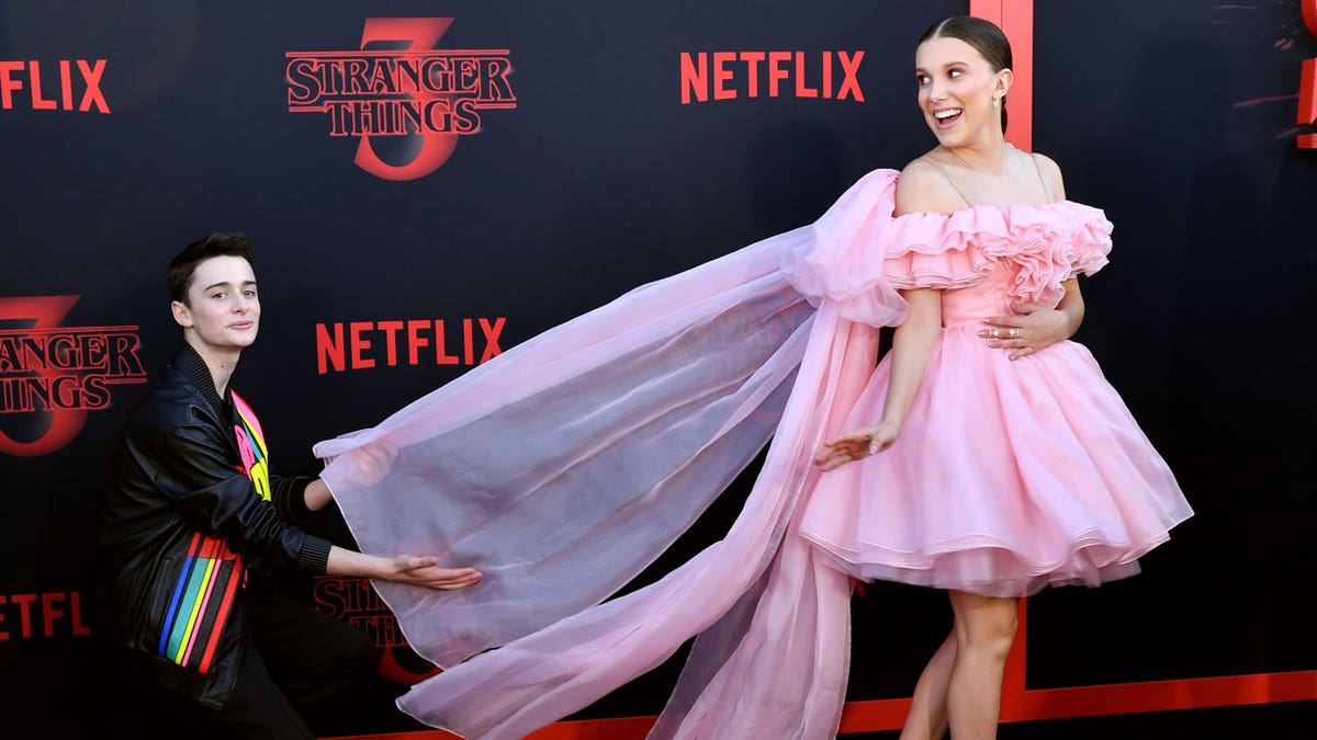Millie and Noah seen on the red carpet