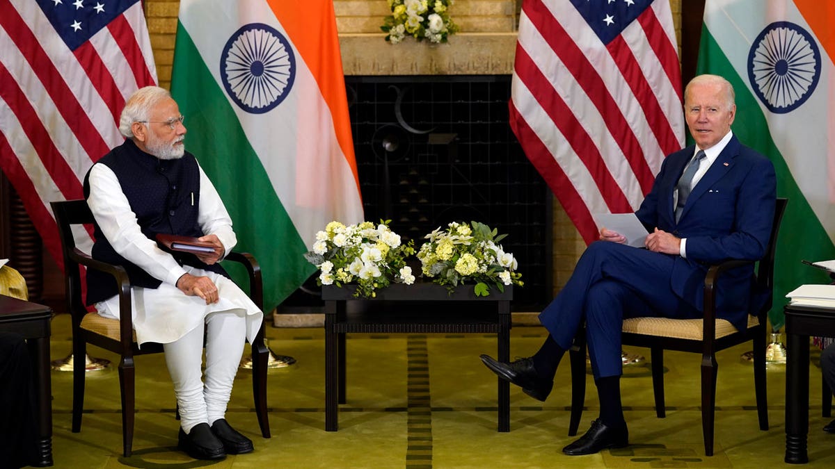 President Joe Biden meets with Indian Prime Minister Narendra Modi