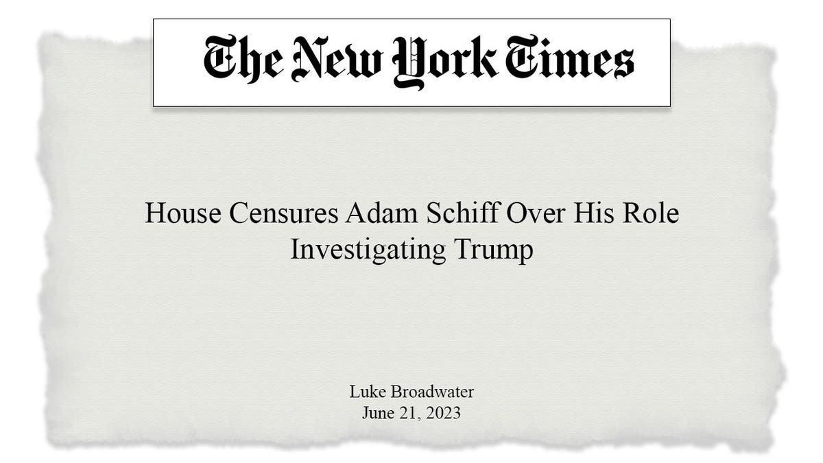 NYT Schiff headline