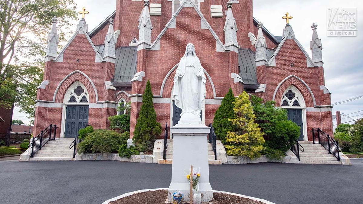 An exterior view of Our Lady Help of Christians Parish in Massachusetts