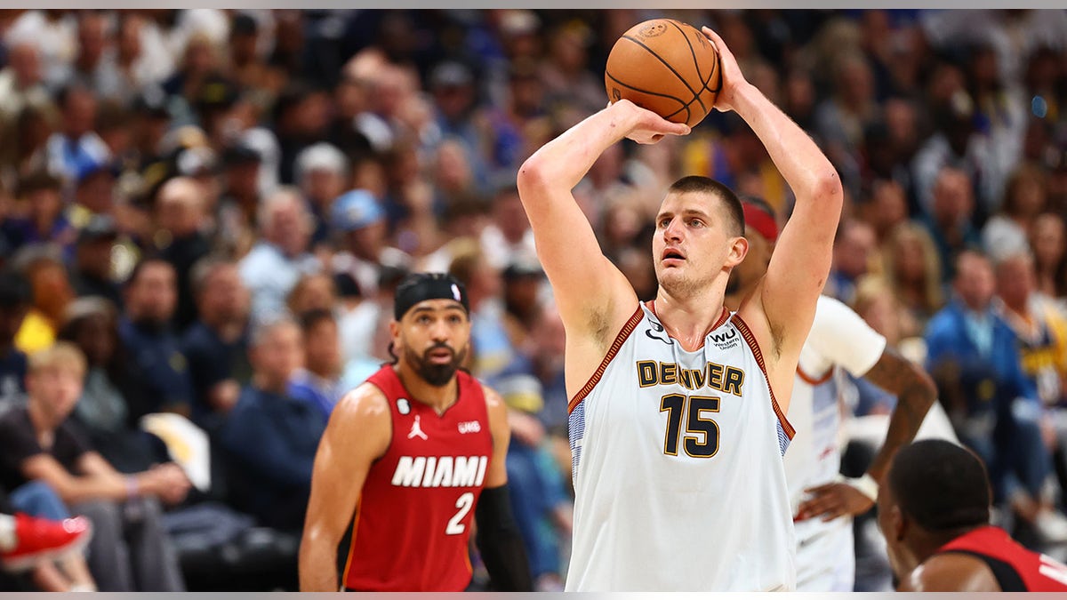 Nikola Jokic shoots free throw