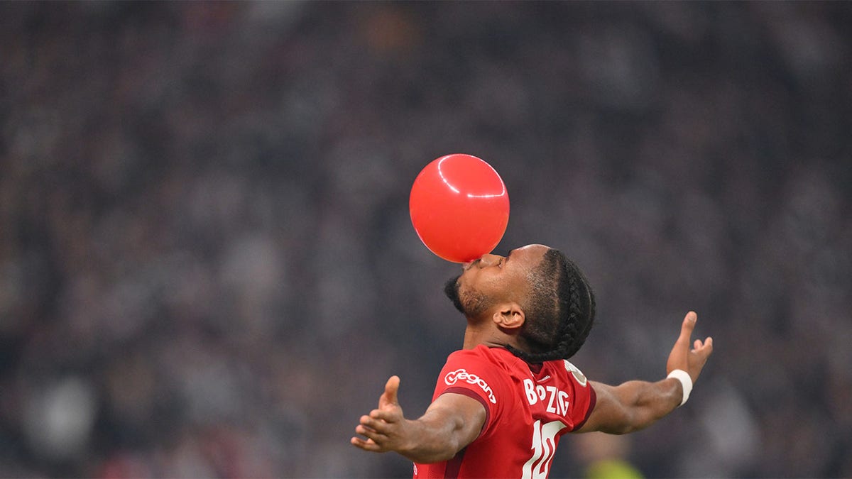 Christopher Nkunku celebrates goal