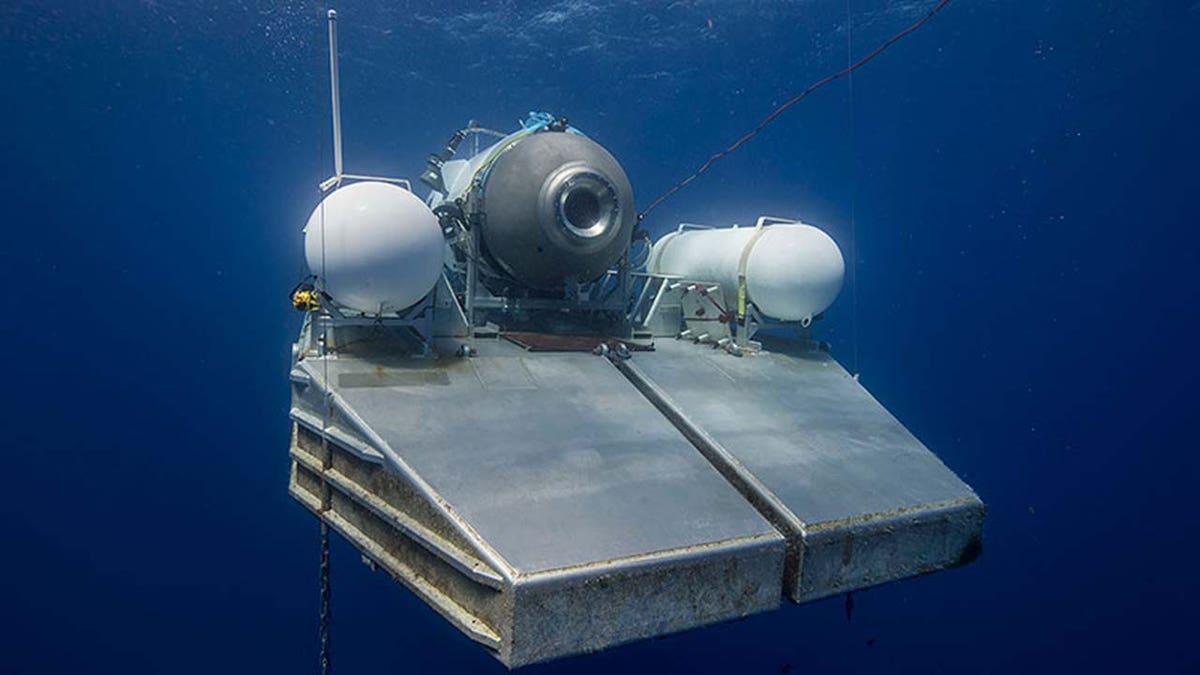 OceanGate Titan sub on platform underwater