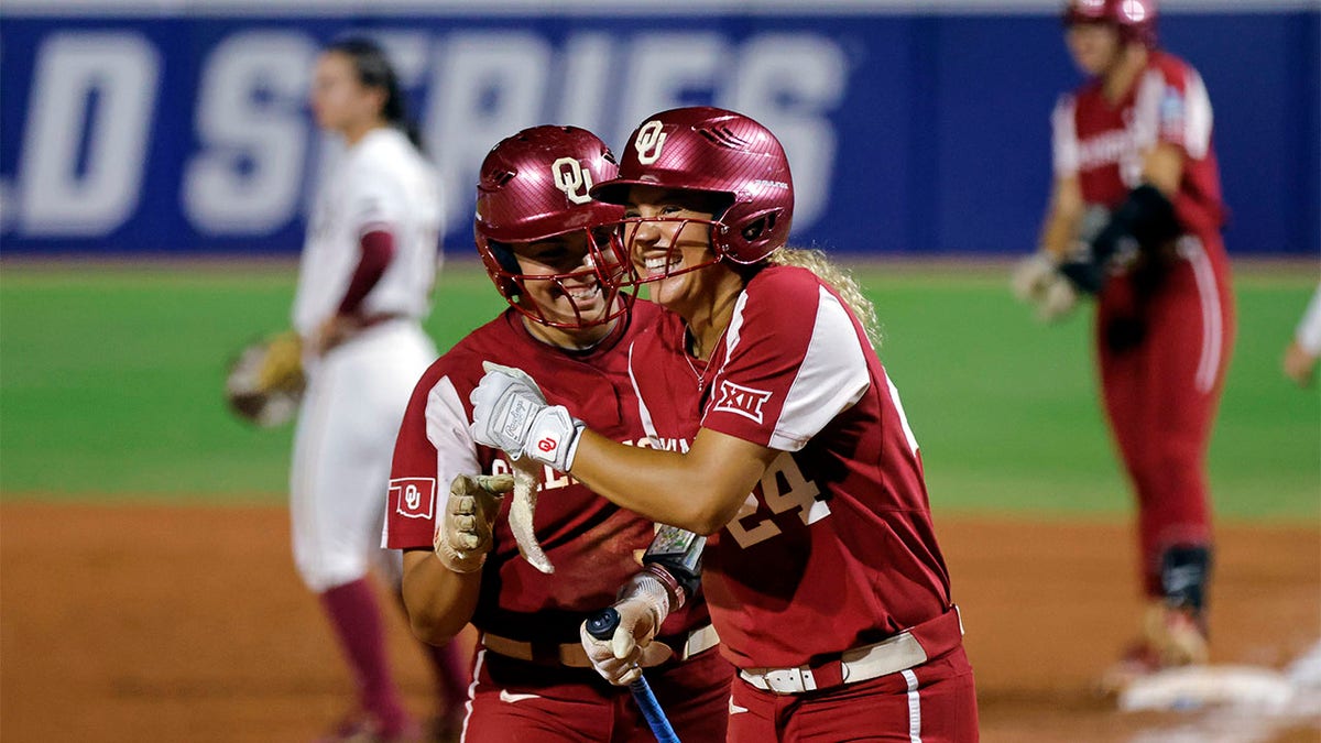 Alyssa Brito and Jayda Coleman celebrate