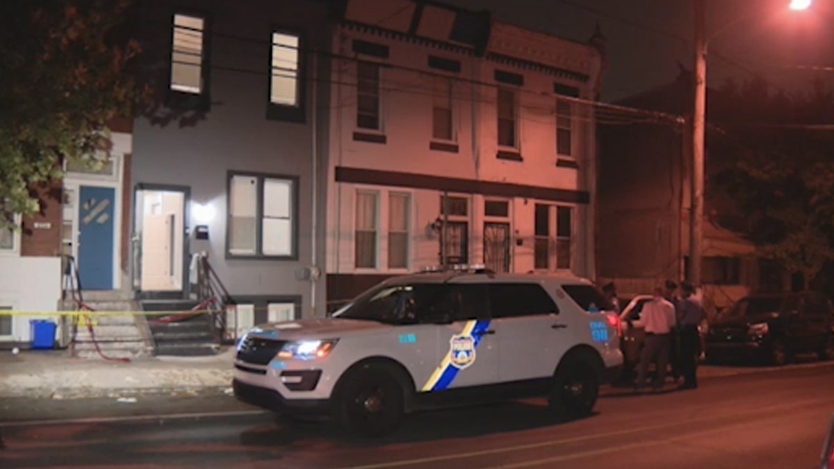 Philadelphia Police car parked on street