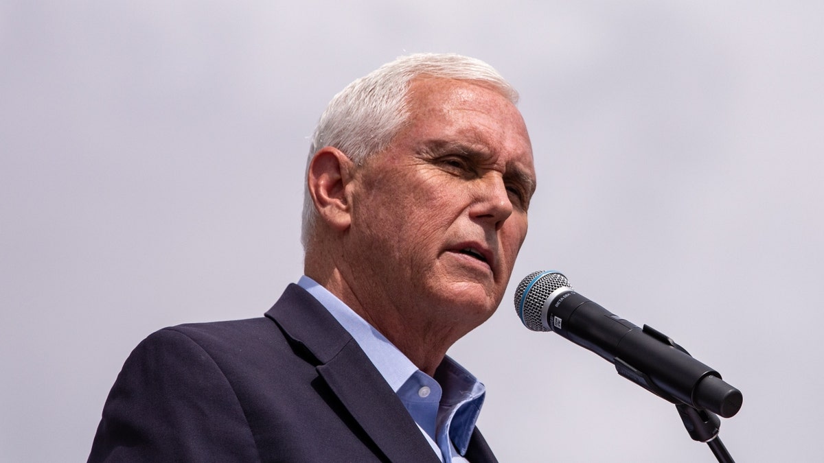 Republican presidential candidate and former US Vice President Mike Pence said