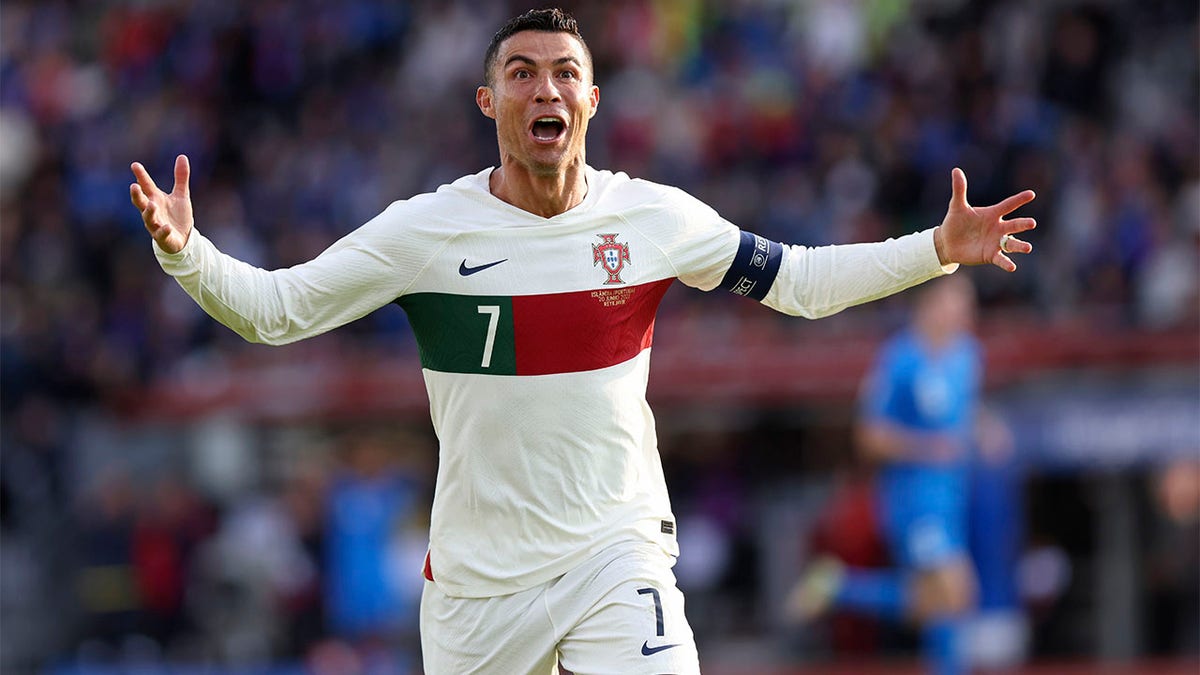 Cristiano Ronaldo celebrates goal