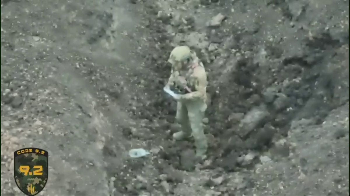 Russian soldier surrenders to drone