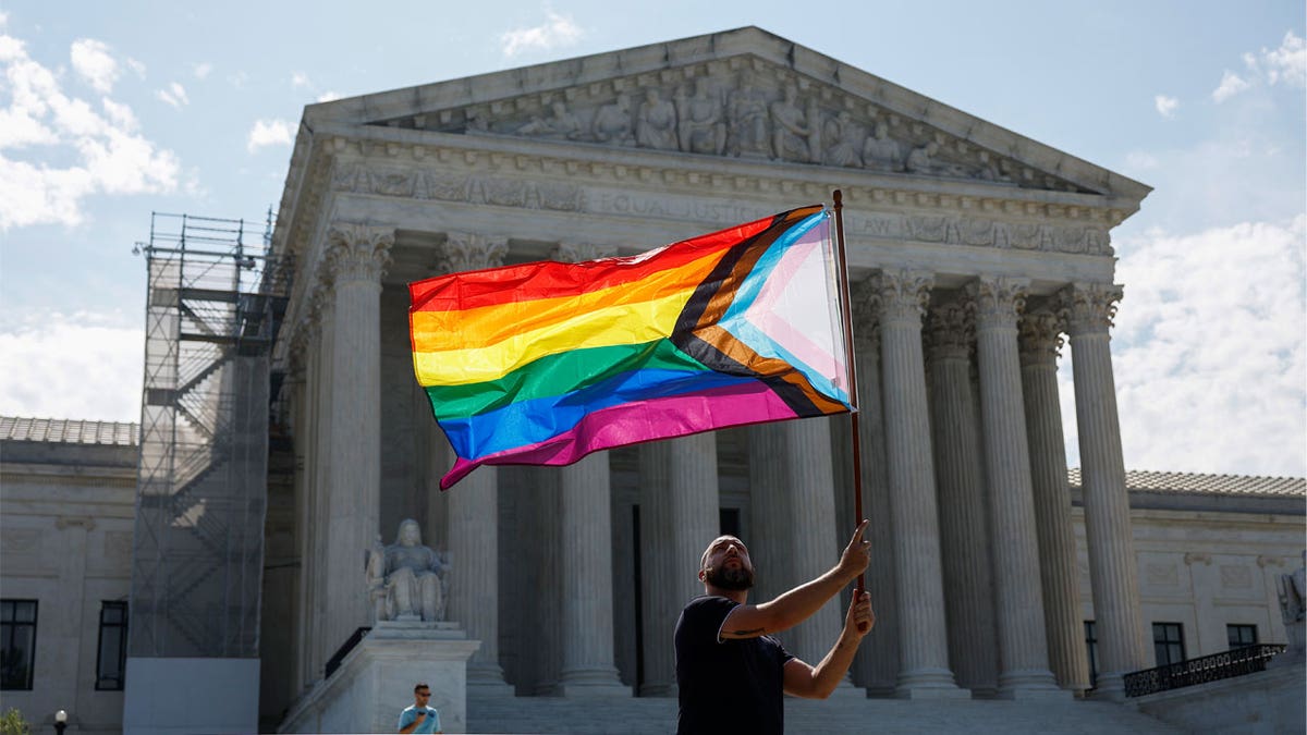 Pride flag at SCOTUS