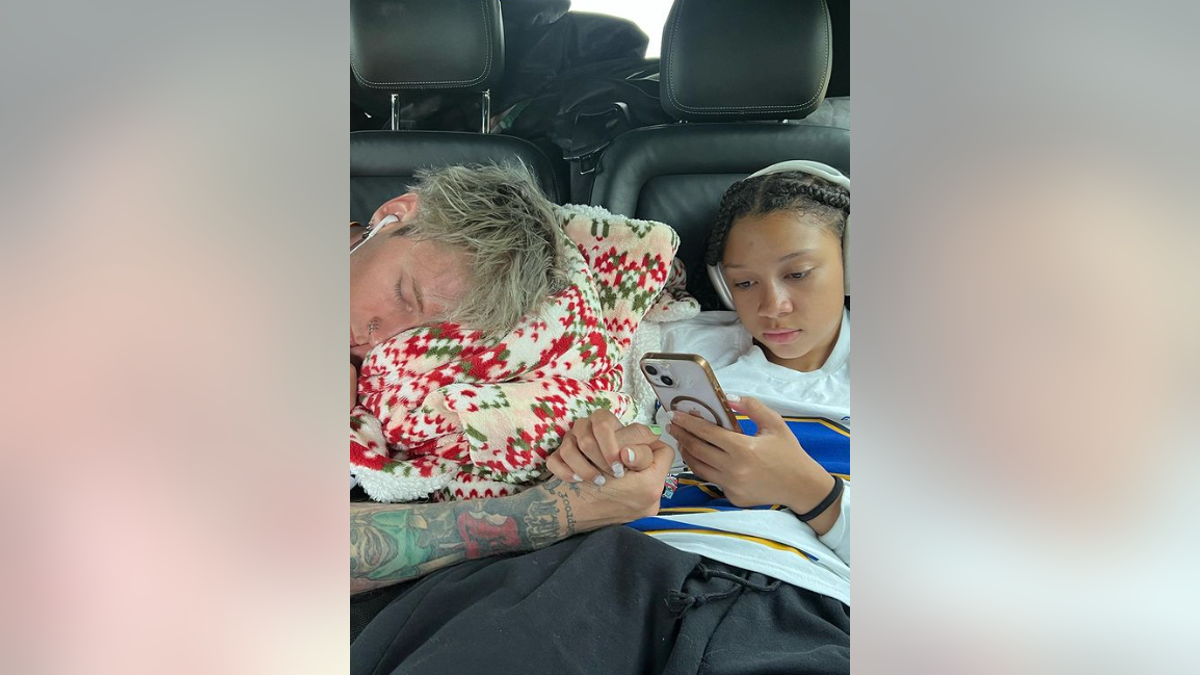 Machine Gun Kelly's Daughter Tattoos Him During Summer Travels