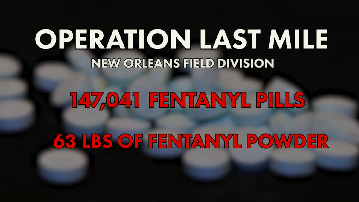 Graphic of operation last mile stats for the New Orleans DEA field office