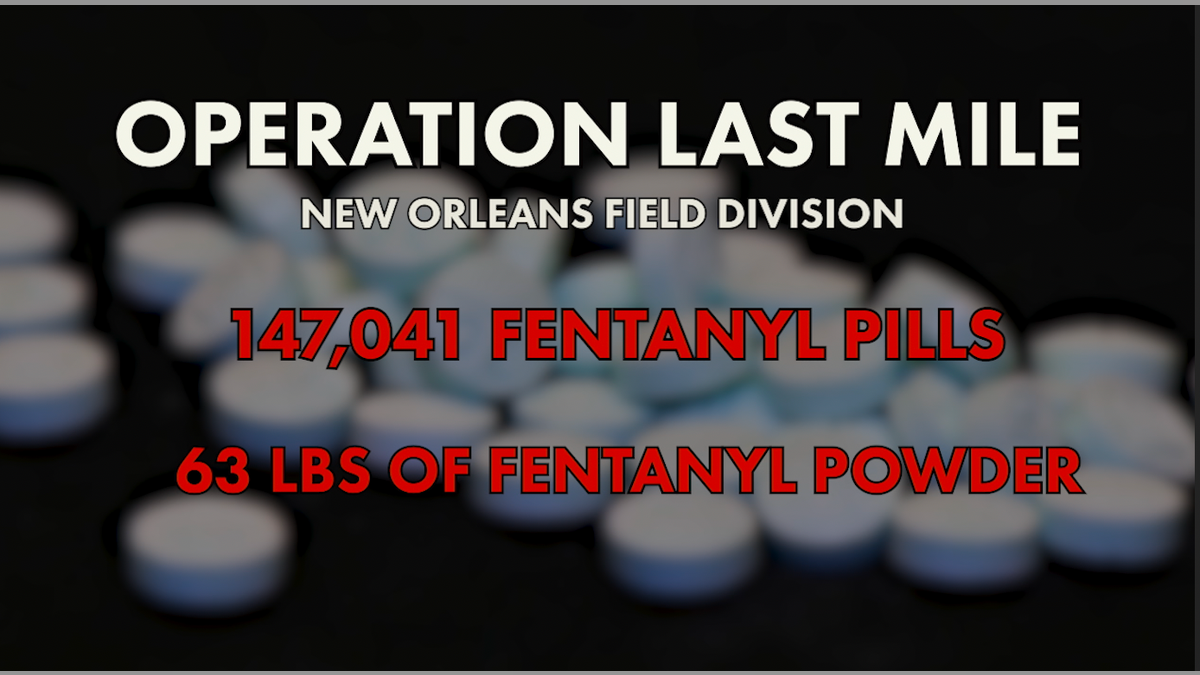 Graphic of operation last mile stats for the New Orleans DEA field office