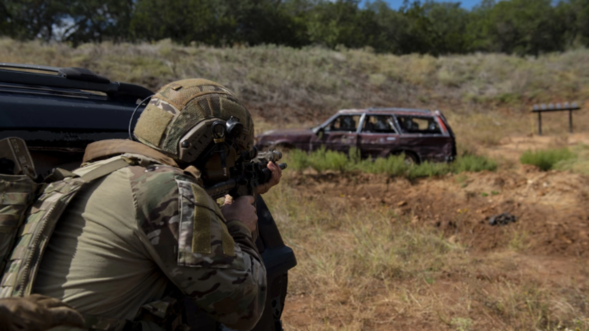 Air Force TACP specialist during training