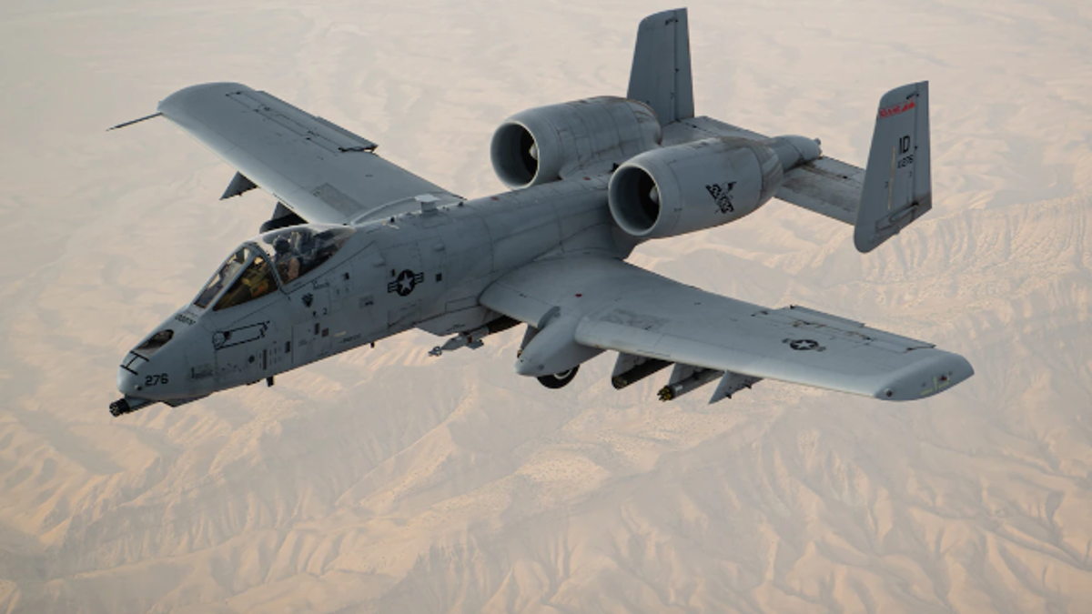 A-10 in flight seen from above