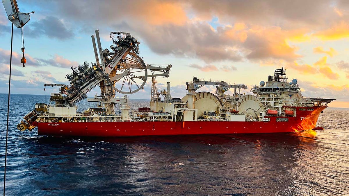 In this undated photo, TechnipFMC pipelay vessel, The Deep Energy, is featured during a voyage.