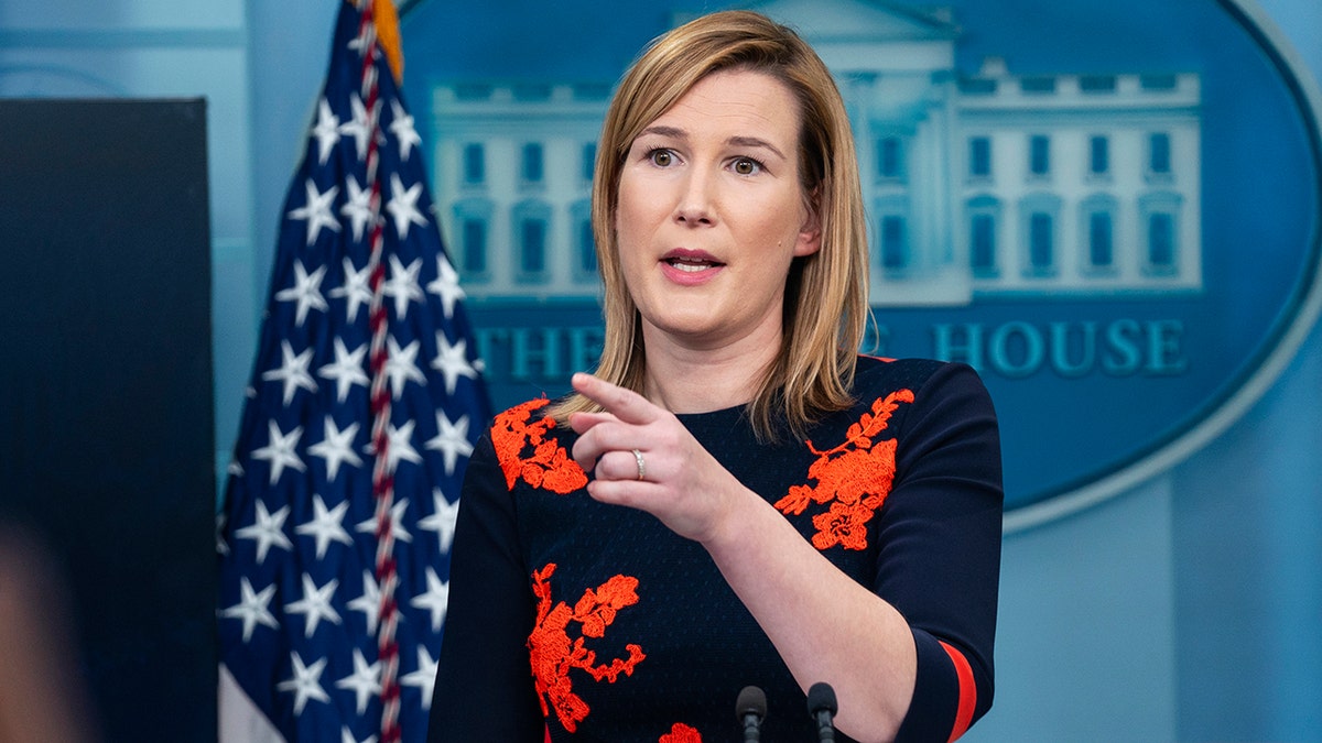 White House deputy press secretary Olivia Dalton gives briefing
