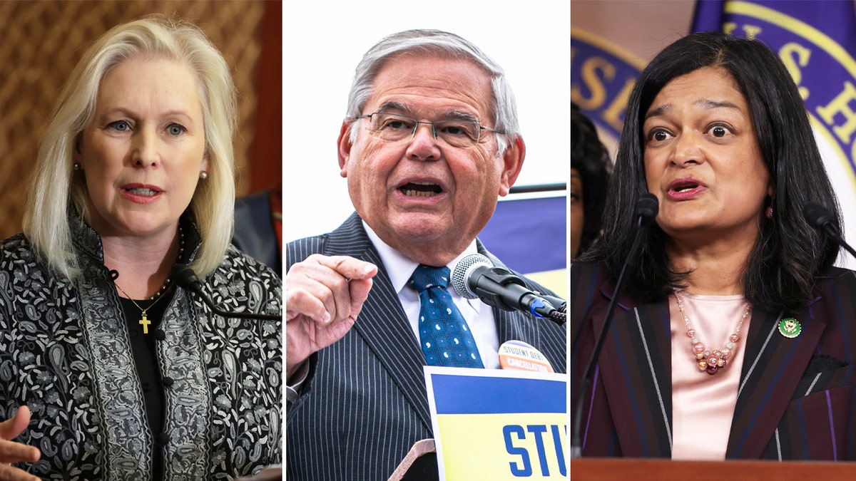 Kirsten Gillibrand, Bob Menendez, Pramila Jayapal