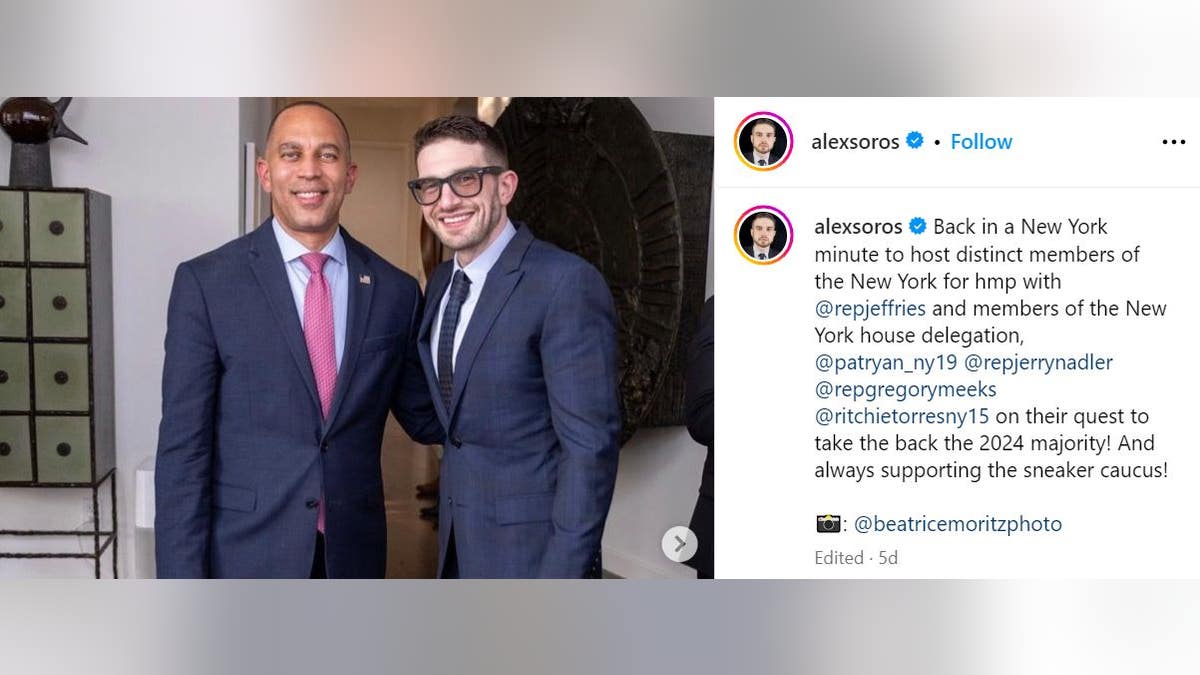 Hakeem Jeffries and Alex Soros