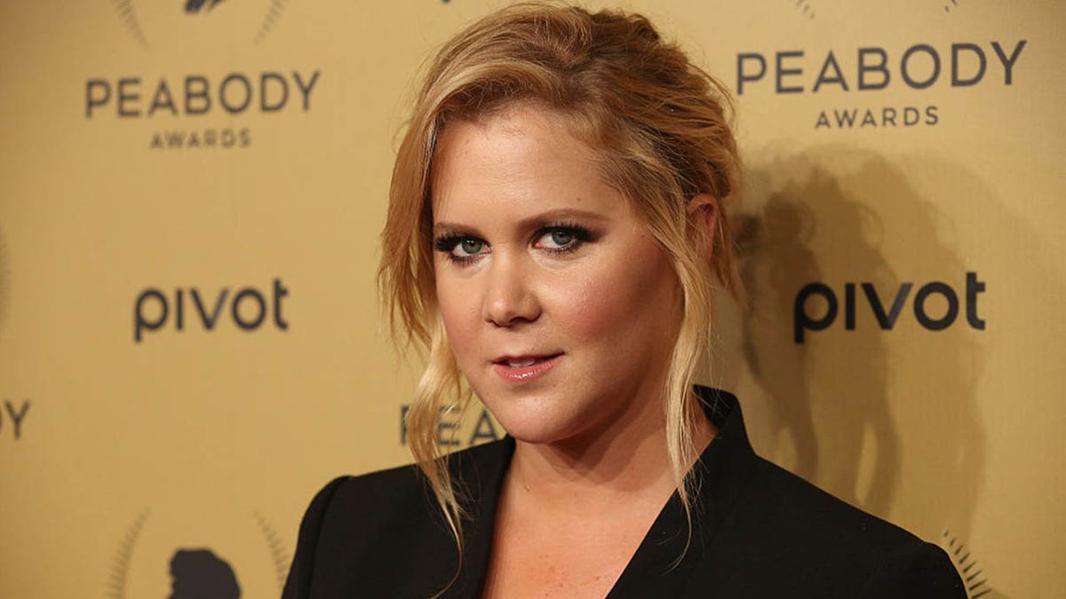 Amy Schumer ties back blonde hair on red carpet