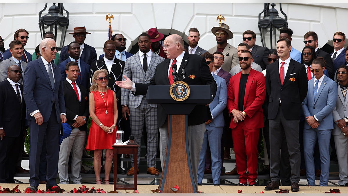 Andy Reid speaks at White House