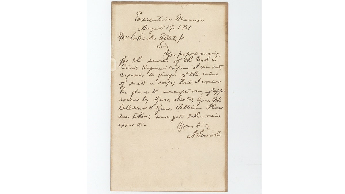 letter penned by lincoln