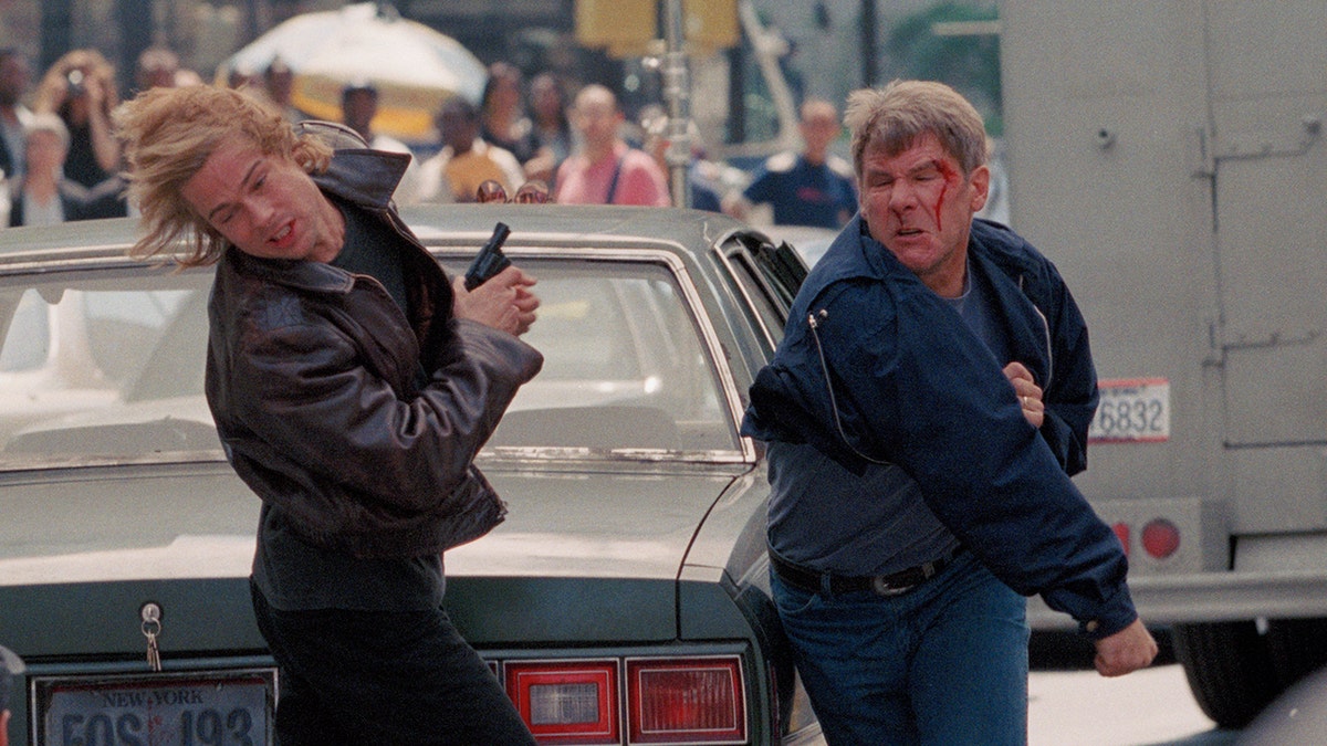 Brad Pitt and Harrison Ford film bloody fight scene