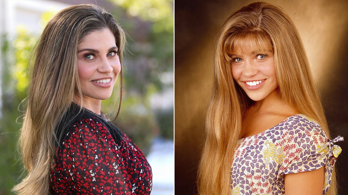 A split of Danielle Fishel as an adult and as a child actress on "Boy Meets World."
