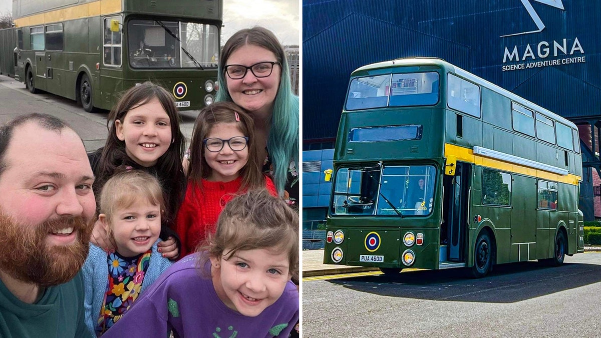 Family buys double decker bus, converts to full-time home