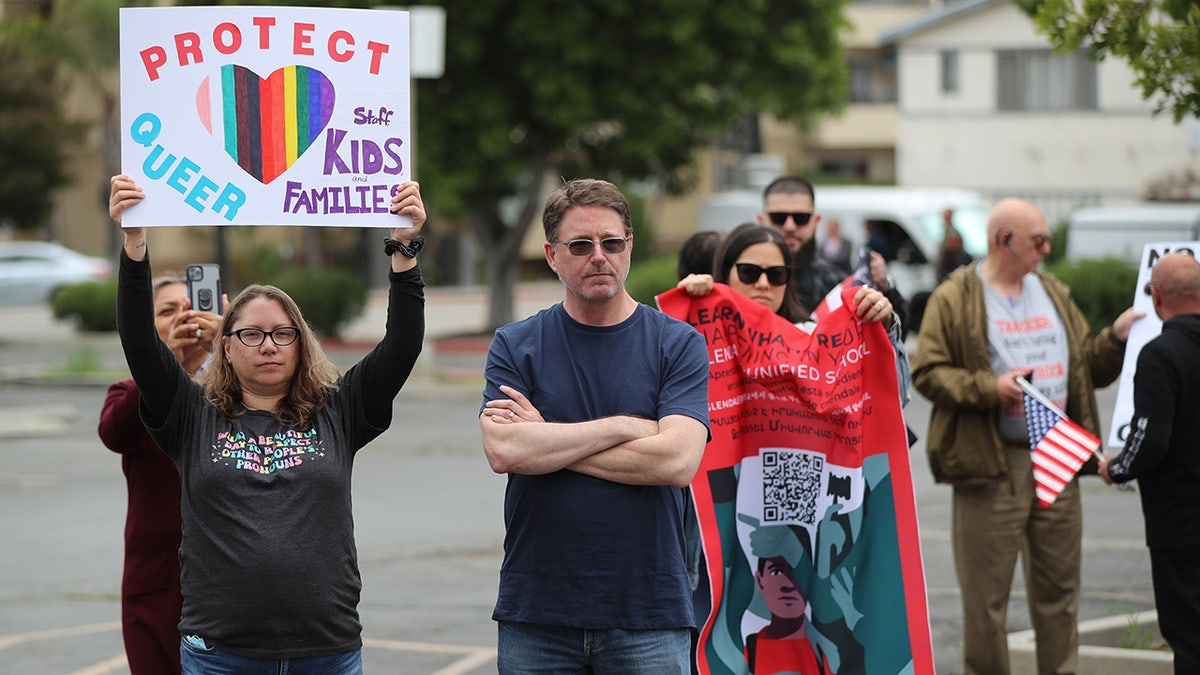 Pro-LGBTQ+ protesters