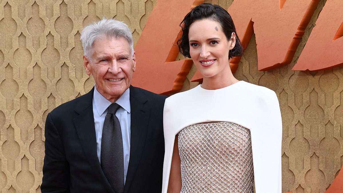 Harrison Ford and Phoebe Waller-Bridge at the UK Premiere of Dial of Destiny