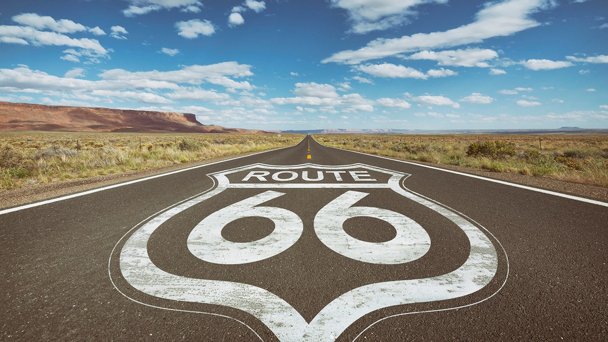 Highway sign for route 66