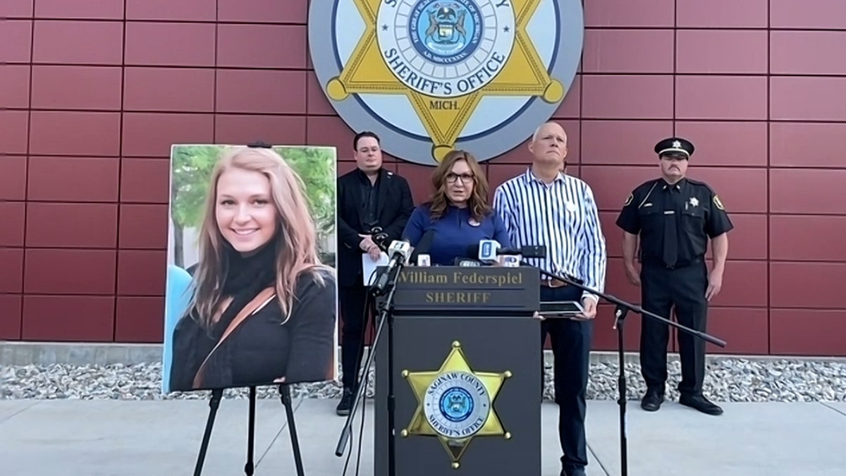 Lynette Drumhiller speaks during a 6/22/23 press conference regarding her daughter Megan Drumhiller's January 2022 death