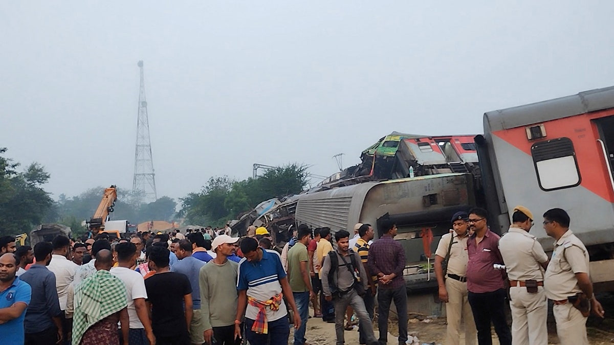 Aftermath of India train crash