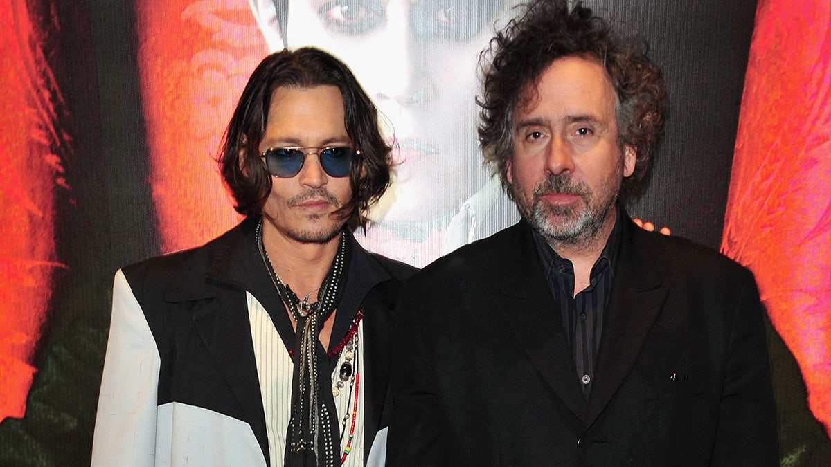 Johnny Depp and Tim Burton at the premeire of Dark Shadows