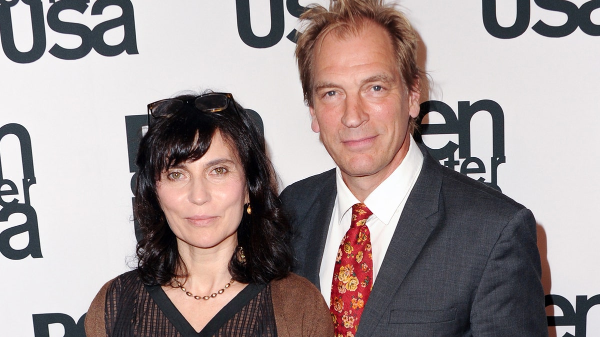 Julian Sands and Evgenia Citkowitz dress up for red carpet apperance