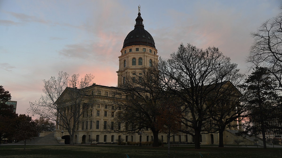 A general view of the Kansas State capital building