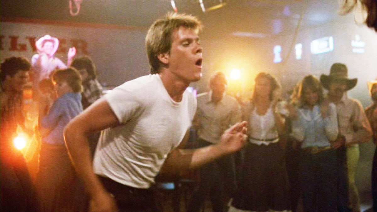 Kevin Bacon in a scene for "Footloose."