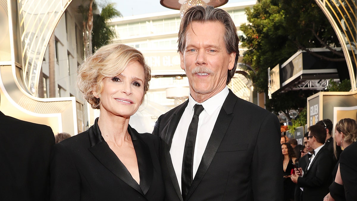 Kevin Bacon and Kyra Sedgwick at the Golden Globes in 2018