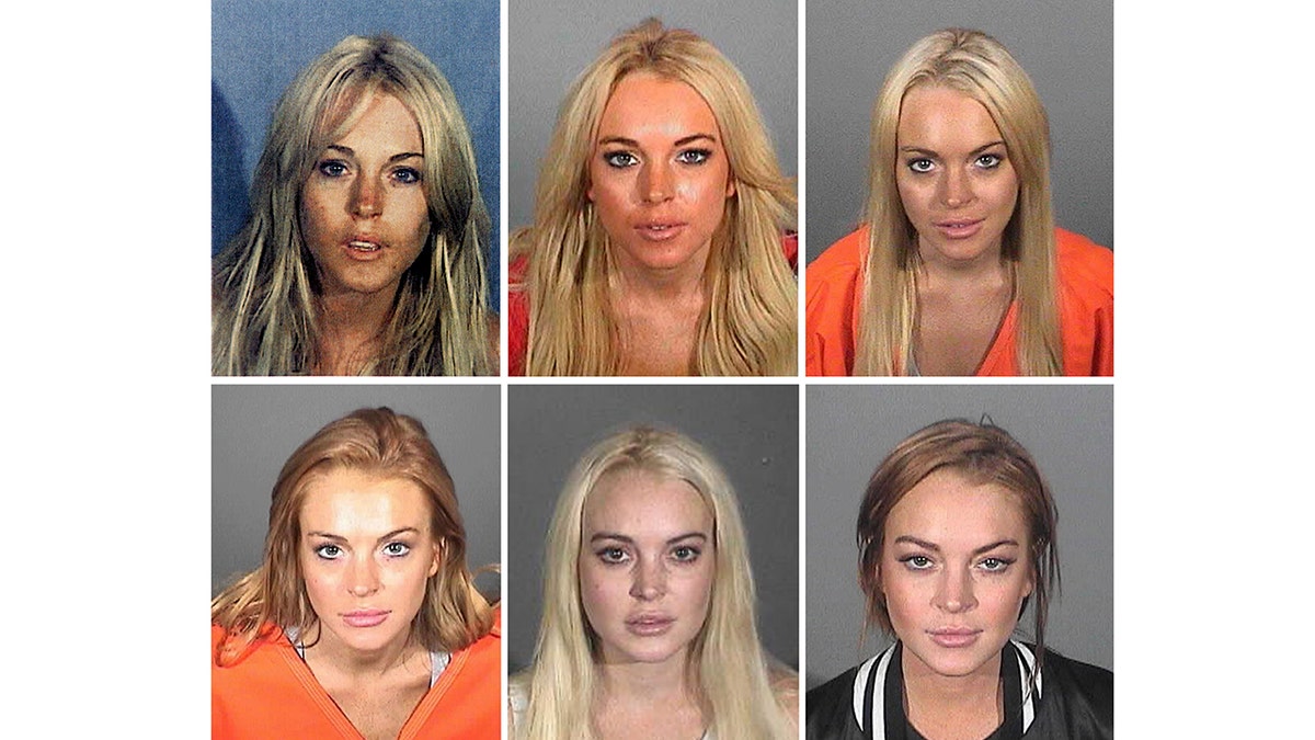 Lindsay Lohan wears orange jail scrubs for mugshot compilation